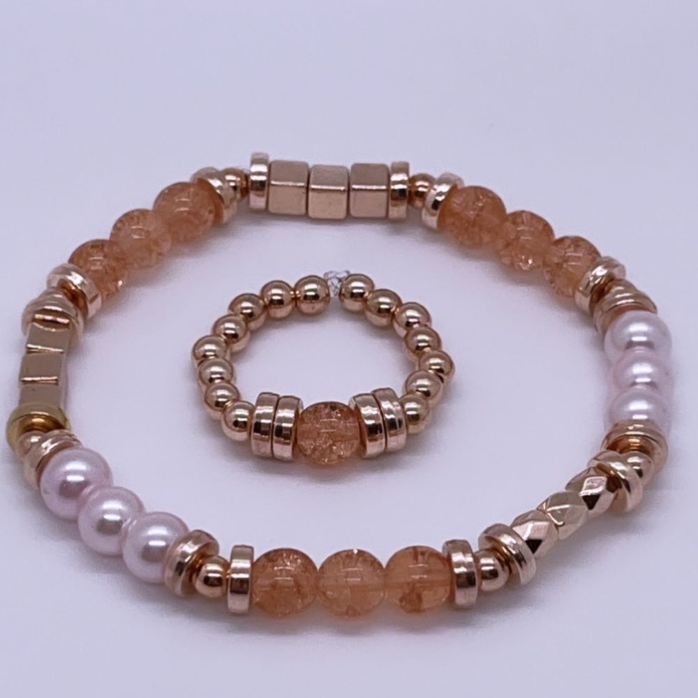 Wool + Pepper Co. Rose Gold Matching Jewelry Set